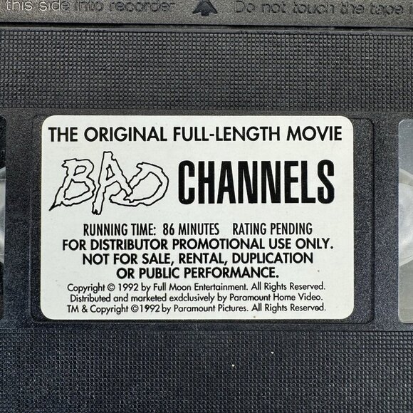 Bad Channels Full Moon Pictures VHS. RARE!!!   Horror/Zombie/Cult/Monsters - Picture 2 of 7